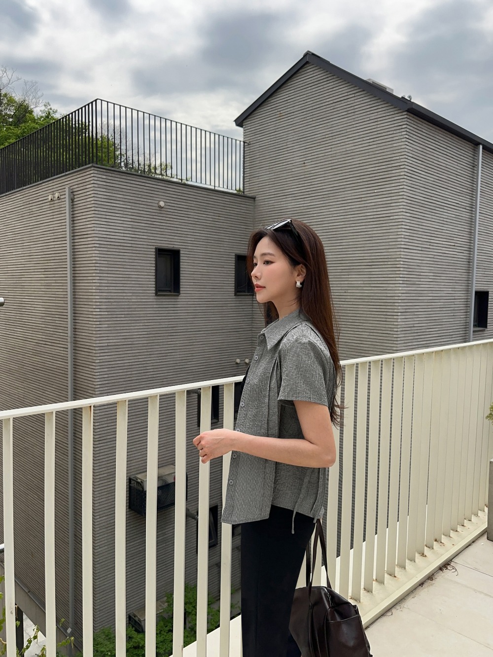 側綁帶收腰條紋襯衫,KOREA,367246,側綁帶收腰條紋襯衫,周新品優惠,NEWARRIVAL