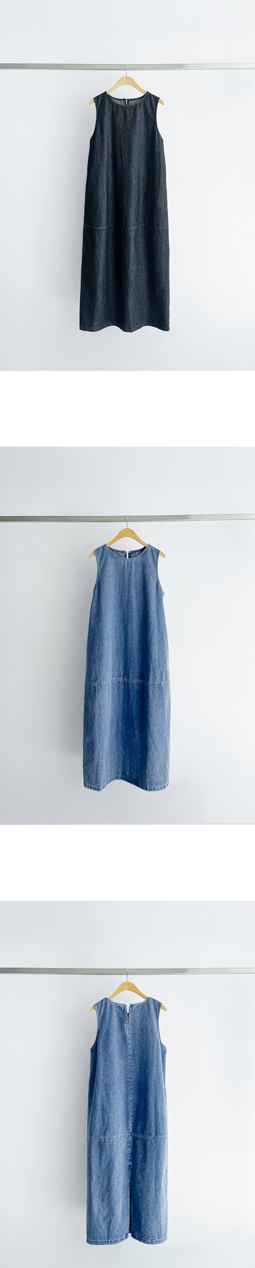 繭型牛仔背心長洋裝,KOREA,370029,繭型牛仔背心長洋裝,周新品優惠,NEWARRIVAL