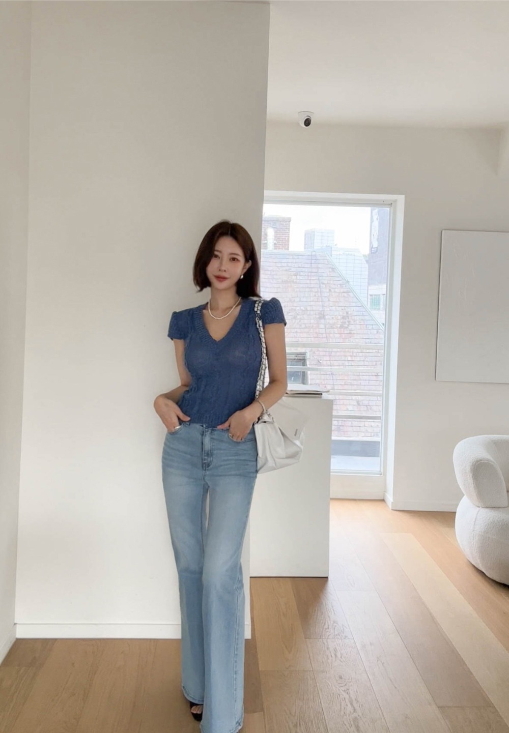 羅紋V領修身針織上衣,KOREA,370849,羅紋V領修身針織上衣,周新品優惠,NEWARRIVAL