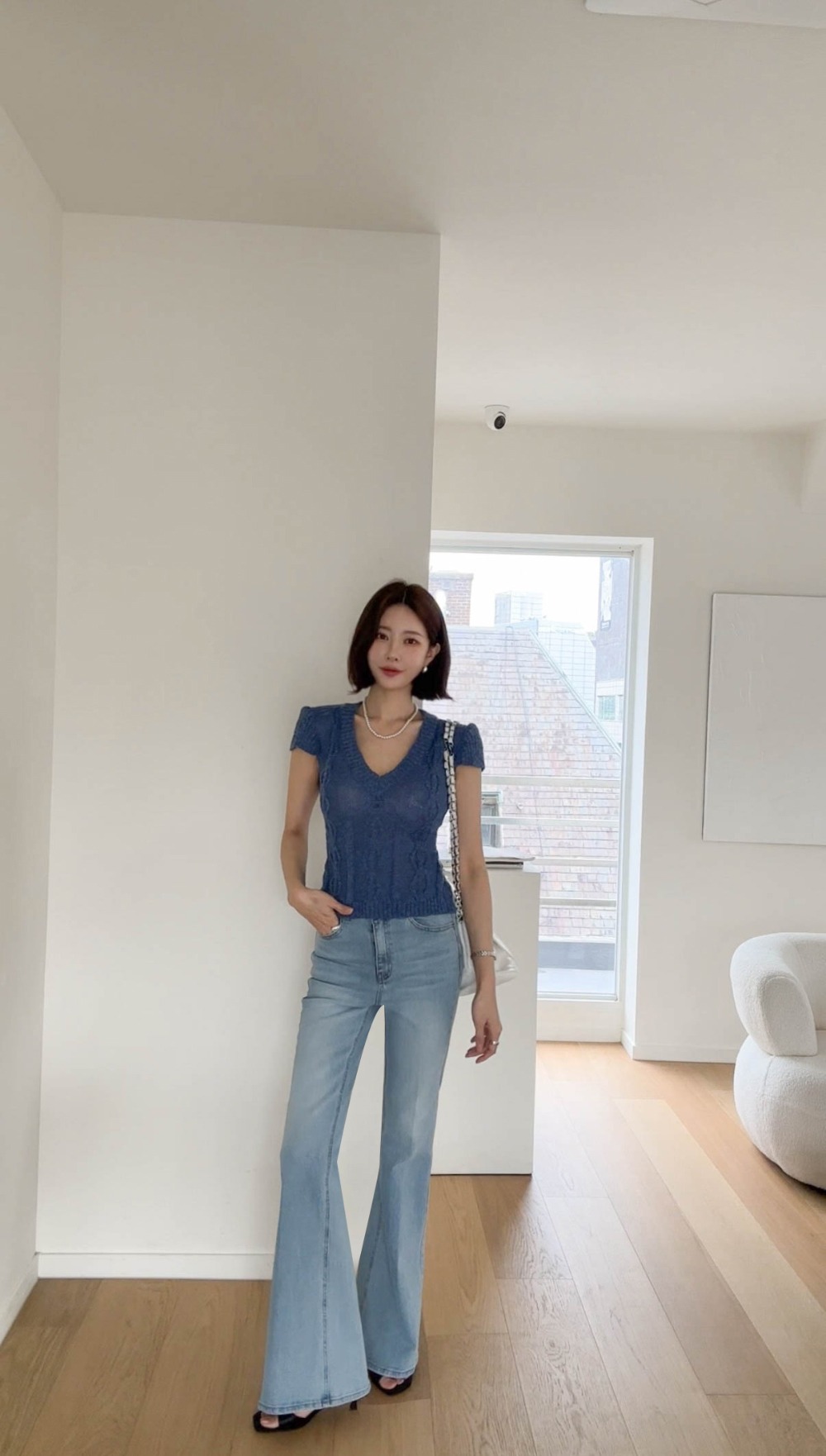 羅紋V領修身針織上衣,KOREA,370849,羅紋V領修身針織上衣,周新品優惠,NEWARRIVAL