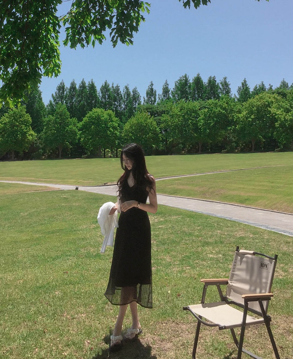 碎花波點雪紡V領洋裝,KOREA,371695,碎花波點雪紡V領洋裝,周新品優惠,NEWARRIVAL