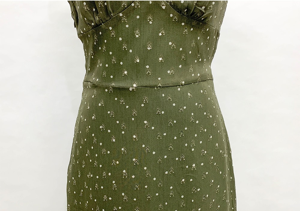 碎花波點雪紡V領洋裝,KOREA,371695,碎花波點雪紡V領洋裝,周新品優惠,NEWARRIVAL