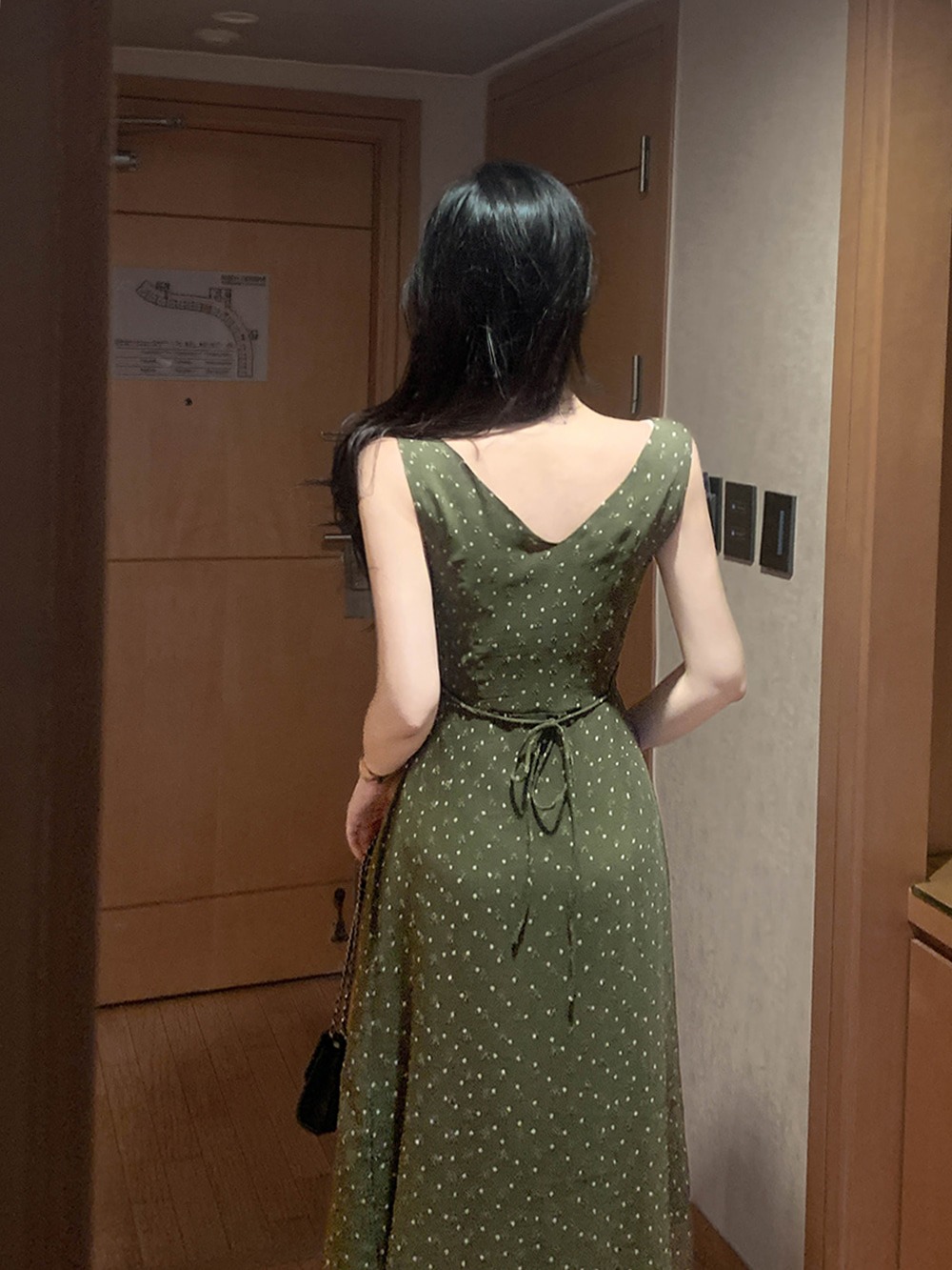 碎花波點雪紡V領洋裝,KOREA,371695,碎花波點雪紡V領洋裝,周新品優惠,NEWARRIVAL