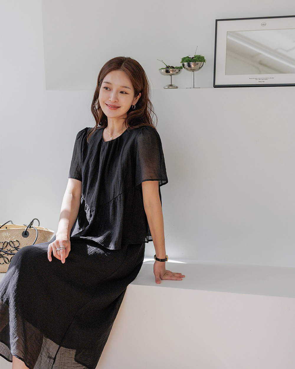 假兩件感荷葉邊長洋裝,KOREA,372020,假兩件感荷葉邊長洋裝,周新品優惠,NEWARRIVAL