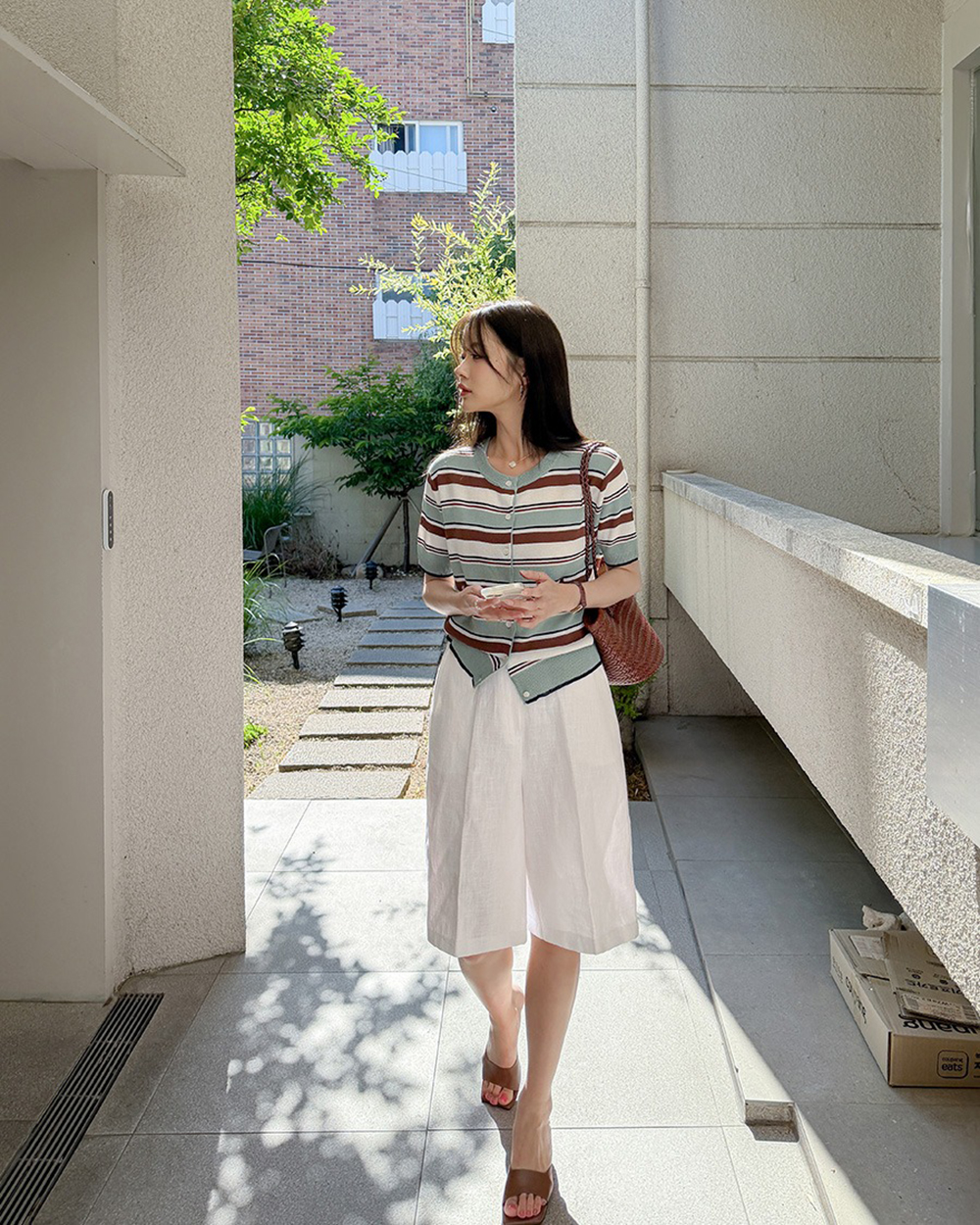 撞色條紋針織開襟上衣,KOREA,372014,撞色條紋針織開襟上衣,周新品優惠,NEWARRIVAL