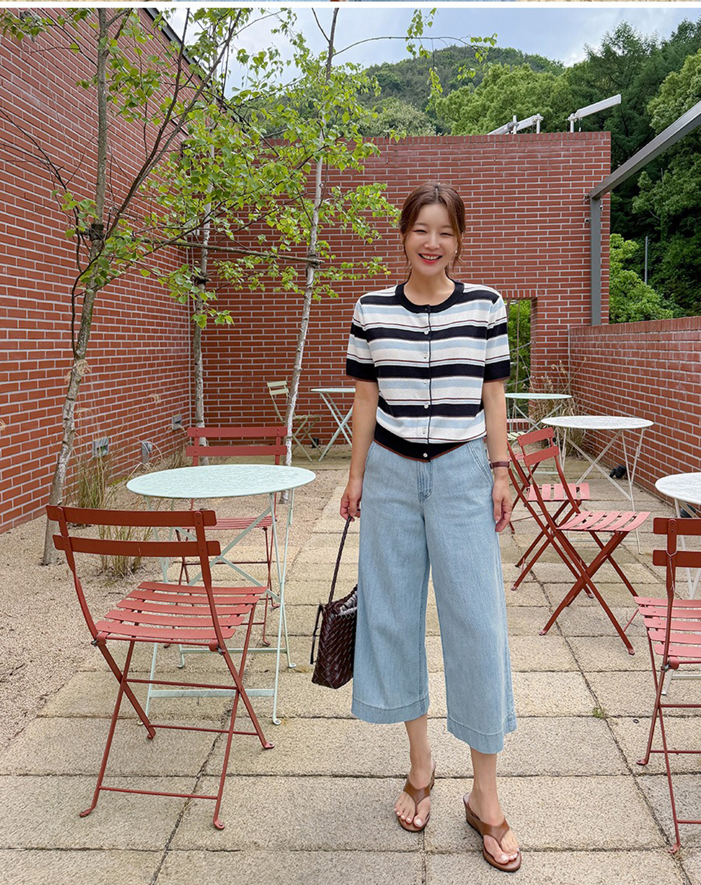 撞色條紋針織開襟上衣,KOREA,372014,撞色條紋針織開襟上衣,周新品優惠,NEWARRIVAL