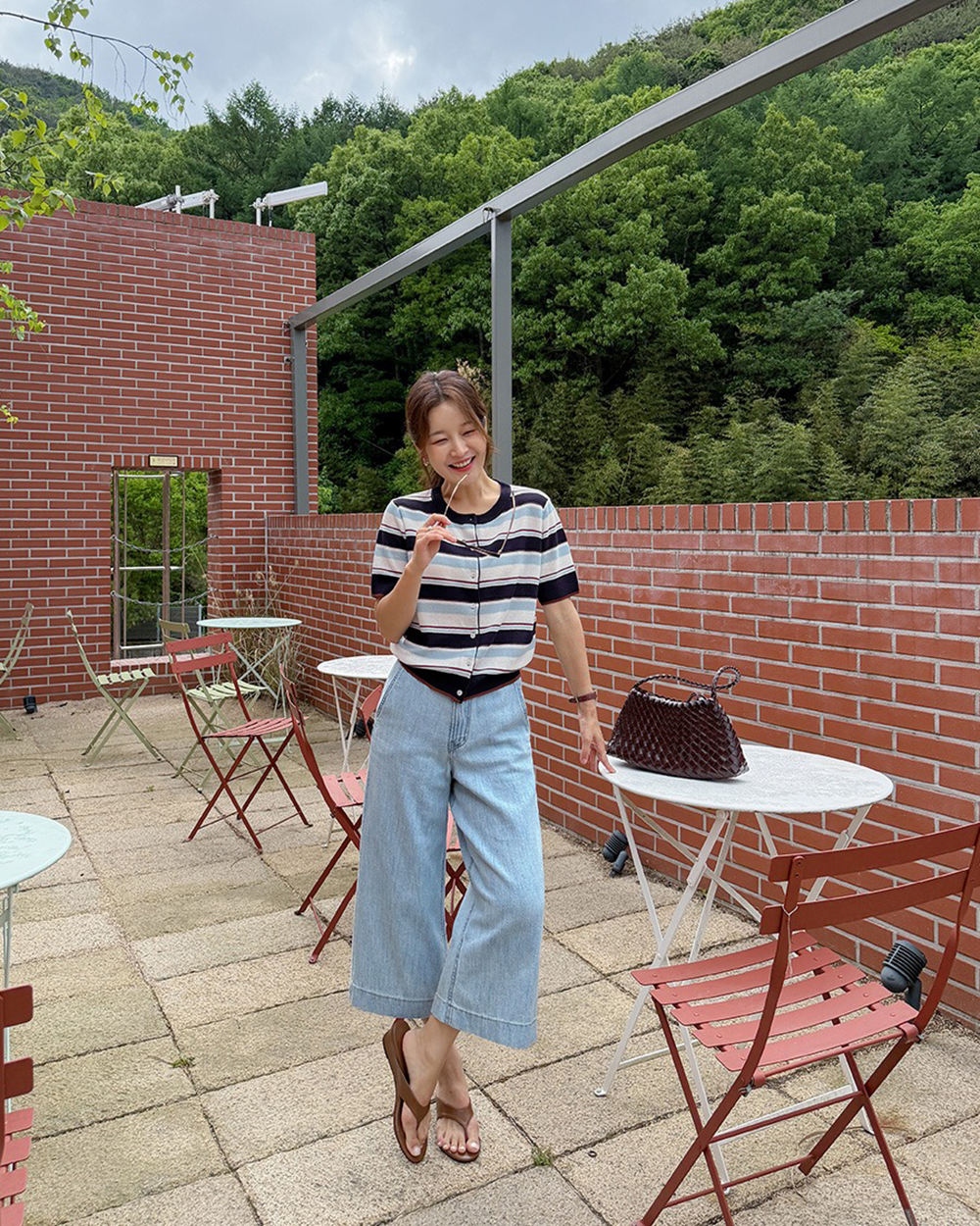 撞色條紋針織開襟上衣,KOREA,372014,撞色條紋針織開襟上衣,周新品優惠,NEWARRIVAL