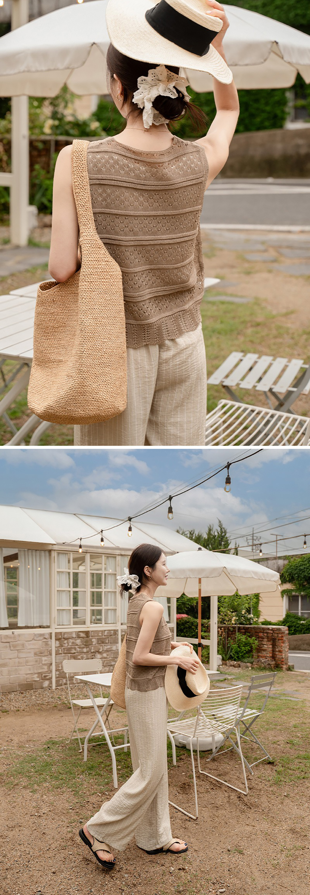 氣質鏤空V領針織背心,KOREA,372430,氣質鏤空V領針織背心,周新品優惠,NEWARRIVAL