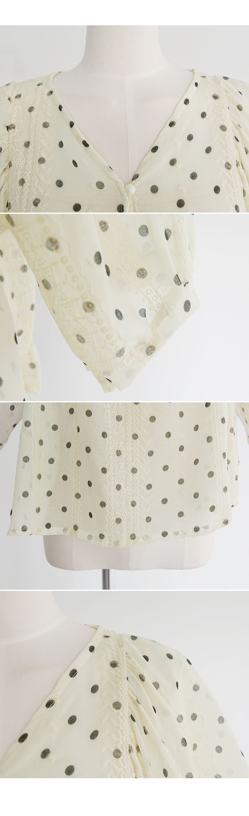 刺繡點點兩件式襯衫,KOREA,374542,刺繡點點兩件式襯衫,領500,999免運
