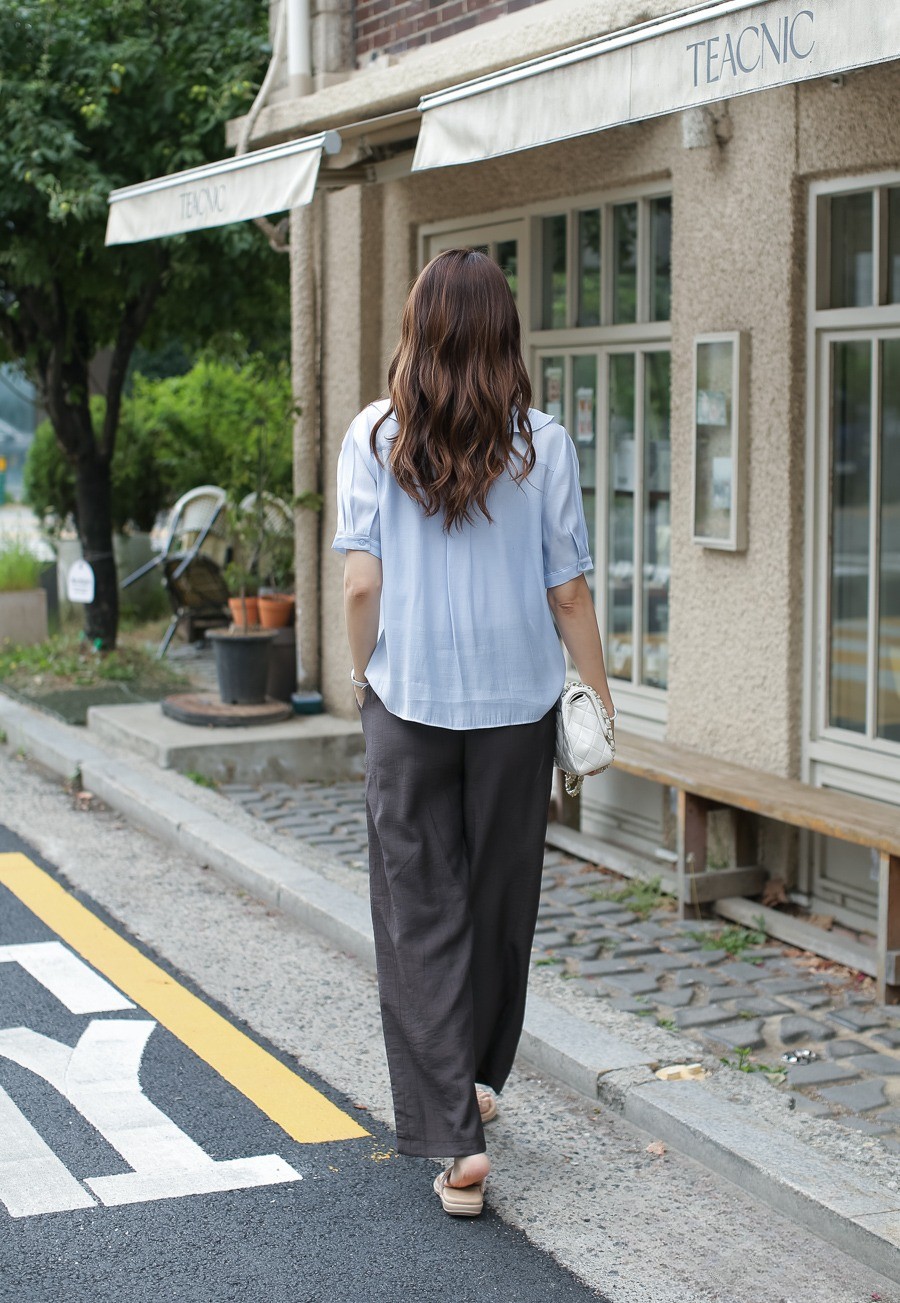 氣質荷葉邊短袖襯衫,KOREA,375252,氣質荷葉邊短袖襯衫,周新品優惠,NEWARRIVAL