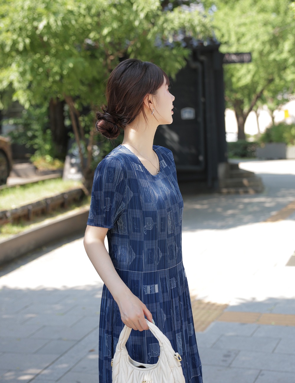 法式修身印花長洋裝,KOREA,375665,法式修身印花長洋裝,周新品優惠,NEWARRIVAL