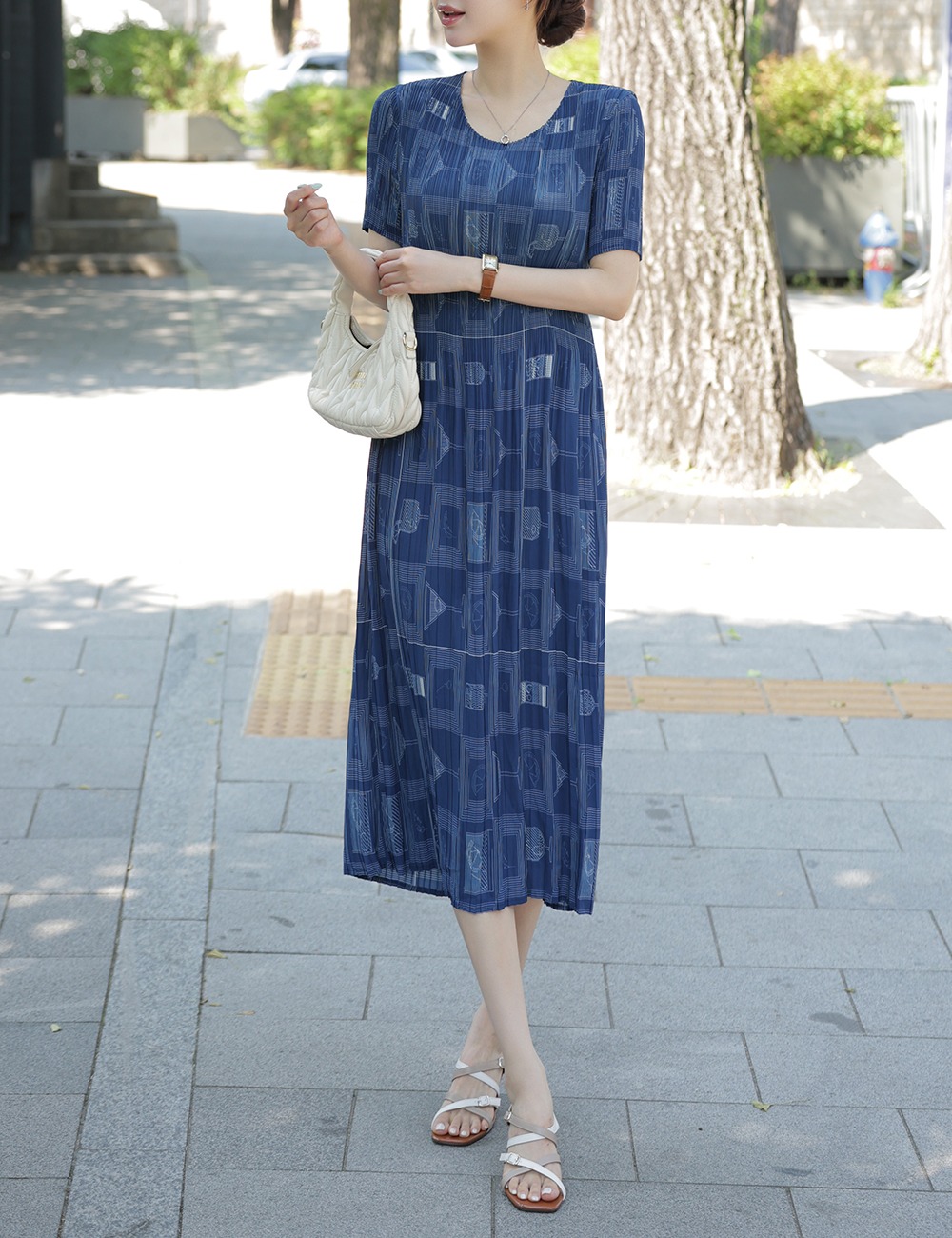 法式修身印花長洋裝,KOREA,375665,法式修身印花長洋裝,周新品優惠,NEWARRIVAL