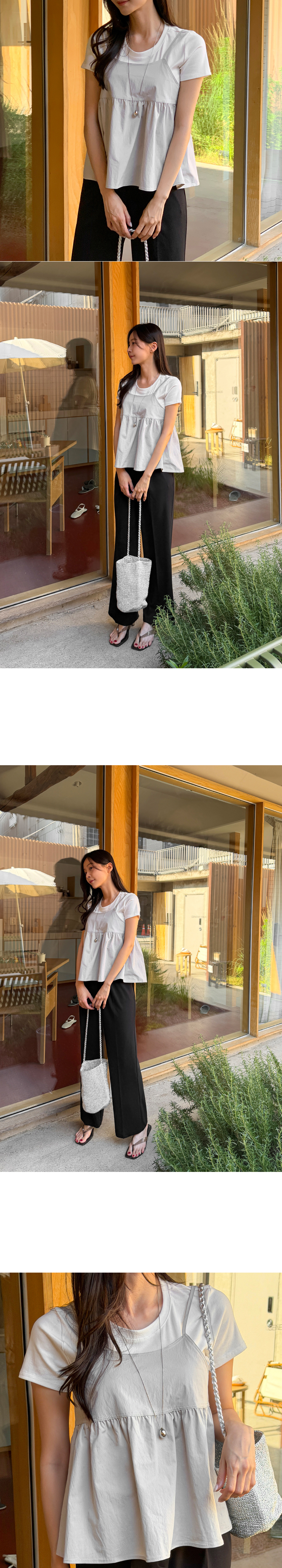 俏皮甜美顯瘦兩件式上衣,Korea,378692,俏皮甜美顯瘦兩件式上衣,領500,999免運