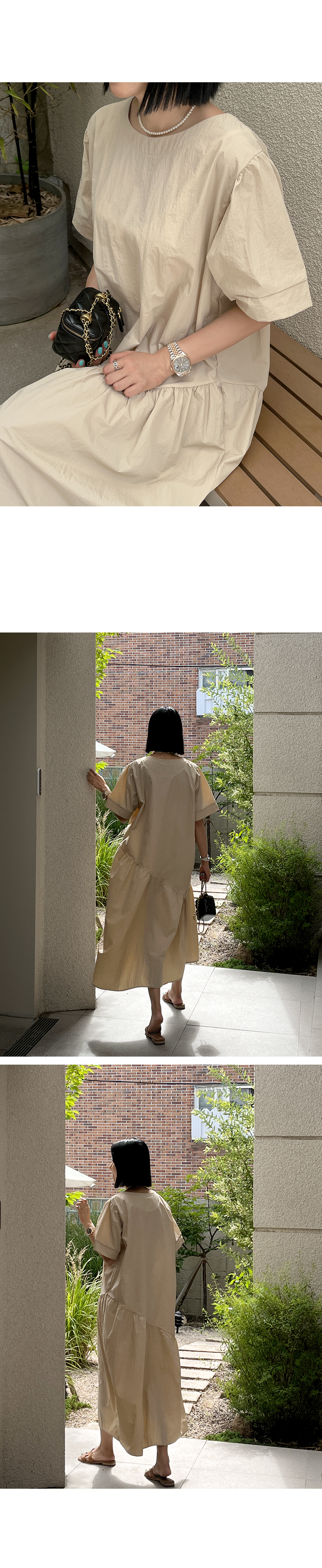 休閒拼接寬鬆設計洋裝,外套,KOREA,374527,休閒拼接寬鬆設計洋裝,999免運