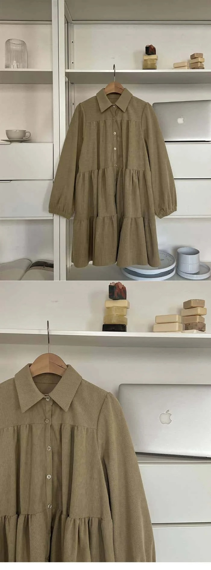 秋日漫遊層次襯衫洋裝,KOREA,392079,秋日漫遊層次襯衫洋裝,周新品優惠,NEWARRIVAL