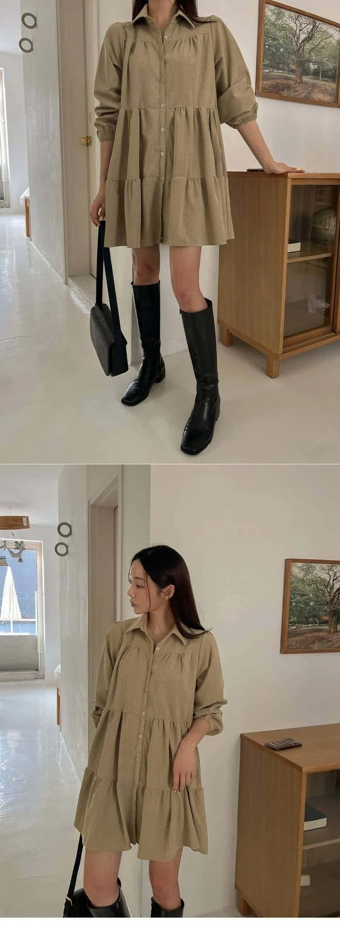 秋日漫遊層次襯衫洋裝,KOREA,392079,秋日漫遊層次襯衫洋裝,周新品優惠,NEWARRIVAL