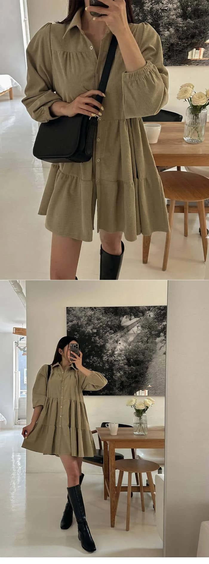 秋日漫遊層次襯衫洋裝,KOREA,392079,秋日漫遊層次襯衫洋裝,周新品優惠,NEWARRIVAL