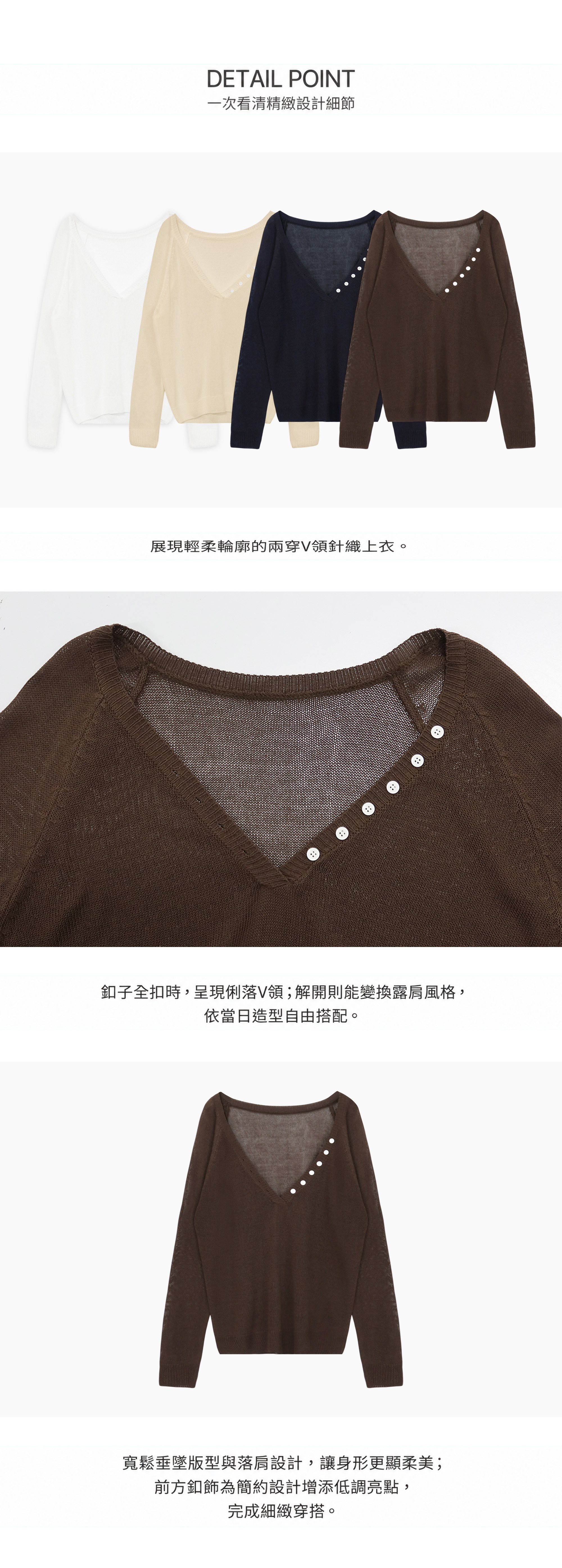 微風隨筆釦飾薄針織衫,KOREA,394660,微風隨筆釦飾薄針織衫,周新品優惠,NEWARRIVAL