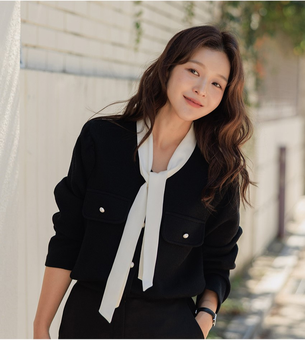 婉約領結造型上衣,KOREA,397245,婉約領結造型上衣,領500,999免運