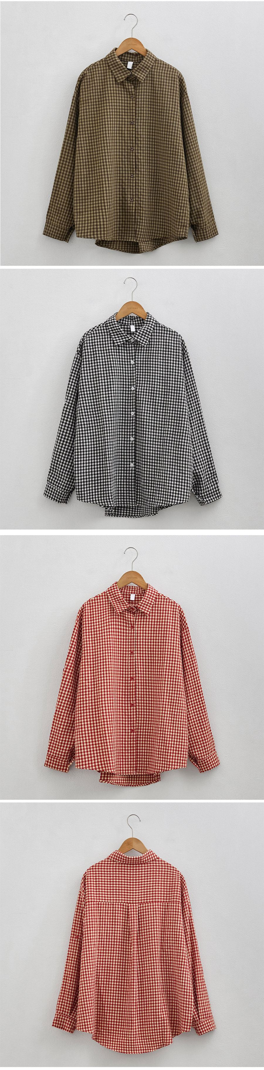 秋日散策格紋長襯衫,KOREA,397964,秋日散策格紋長襯衫,周新品優惠,NEWARRIVAL