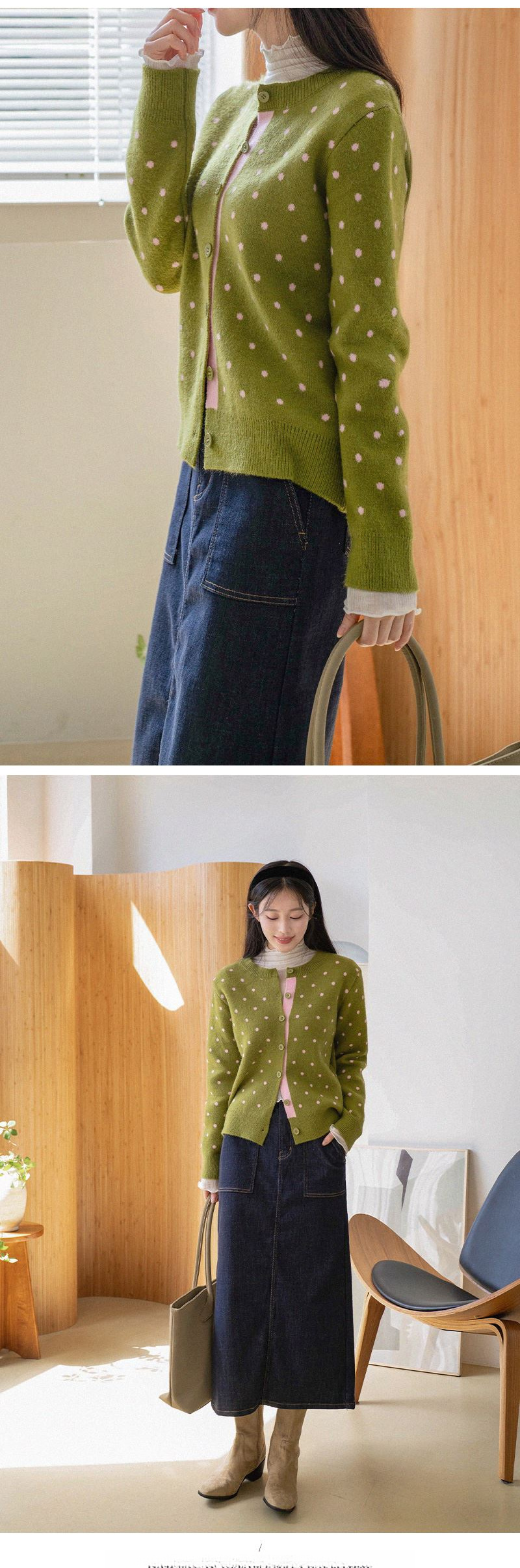星點秋夜點點針織外套,唯美蕾絲拼接修身長洋裝,KOREA,399002,星點秋夜點點針織外套,999免運