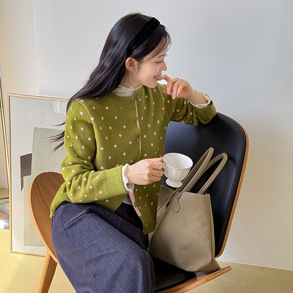 星點秋夜點點針織外套,唯美蕾絲拼接修身長洋裝,KOREA,399002,星點秋夜點點針織外套,999免運