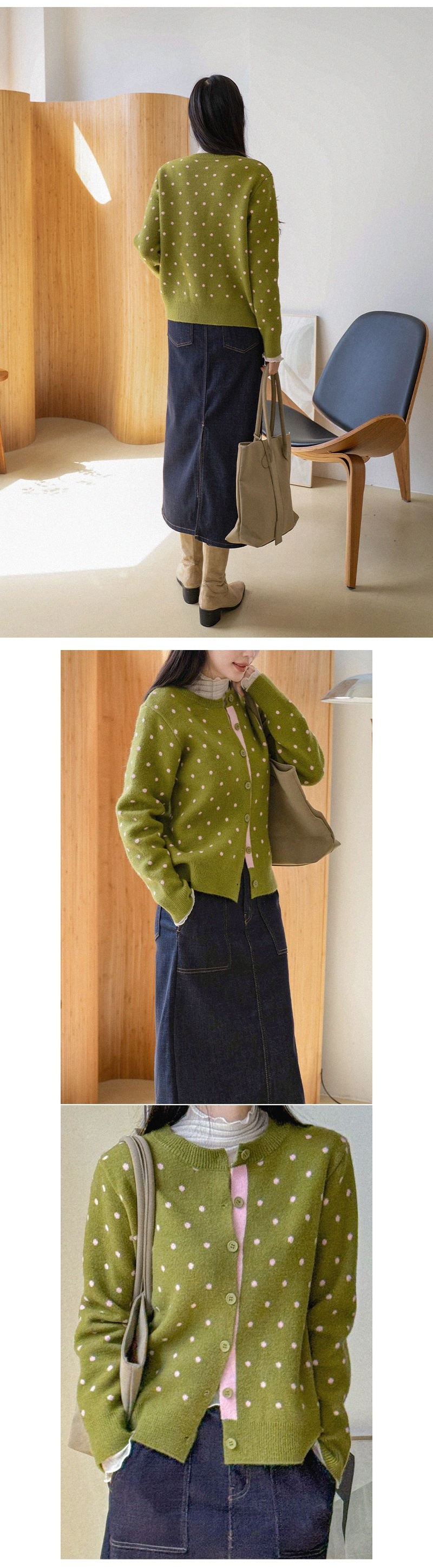 星點秋夜點點針織外套,唯美蕾絲拼接修身長洋裝,KOREA,399002,星點秋夜點點針織外套,999免運