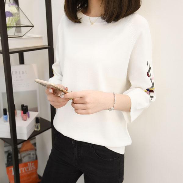 氣質繡花針織上衣