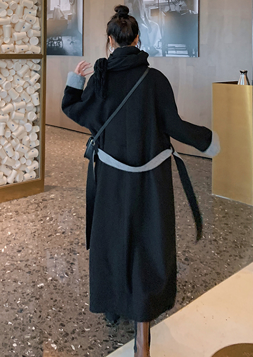 優雅毛呢長版外套