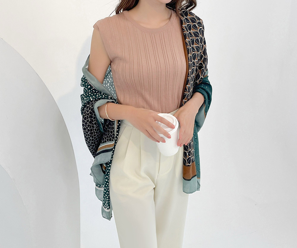 文青復古感柔軟絲巾