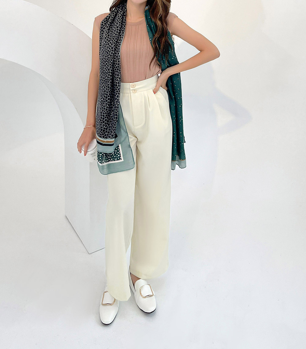 文青復古感柔軟絲巾