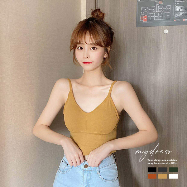 附胸墊性感挖背可調節背心