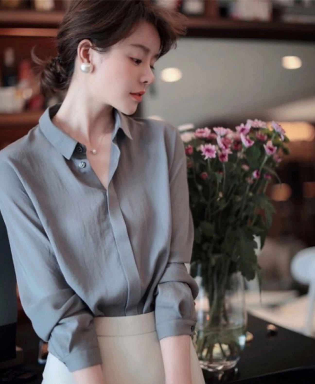 不完美-高雅簡約設計典雅款襯衫