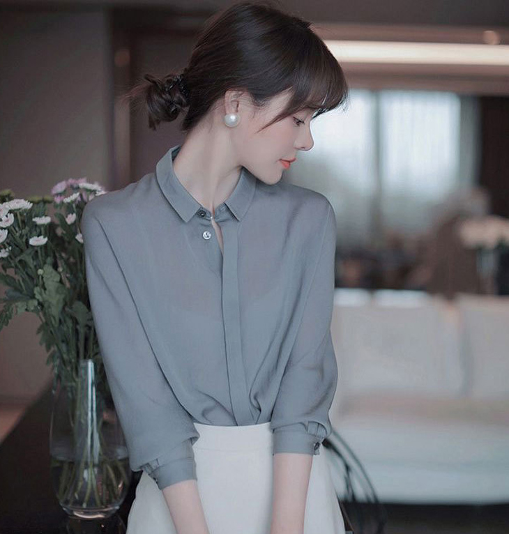 不完美-高雅簡約設計典雅款襯衫