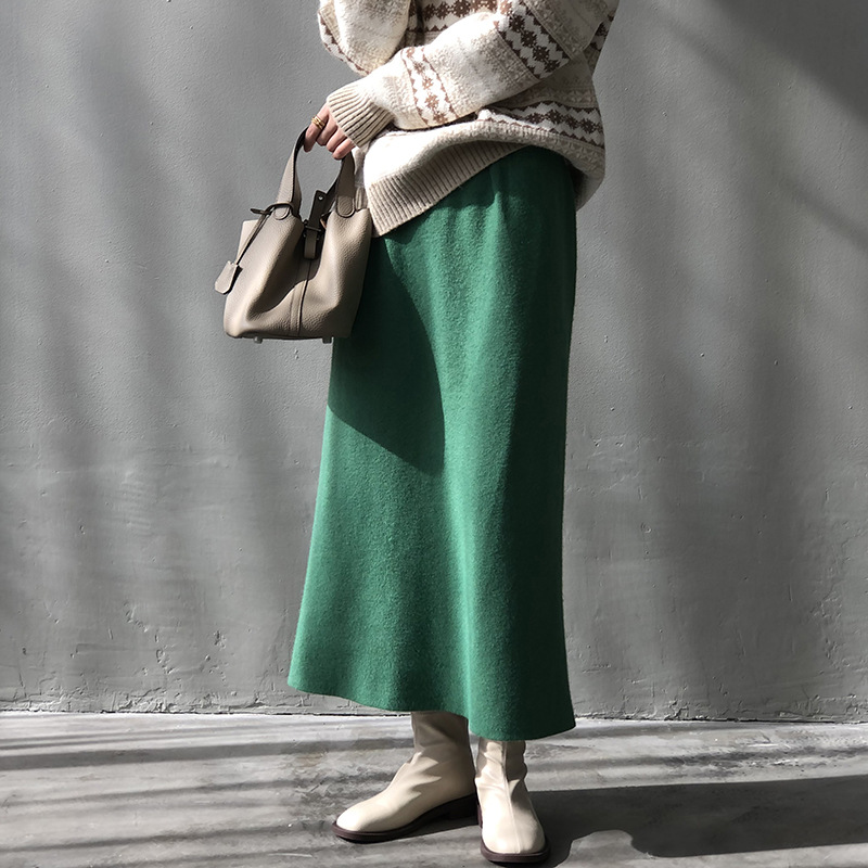 韓系簡約設計修身版針織裙