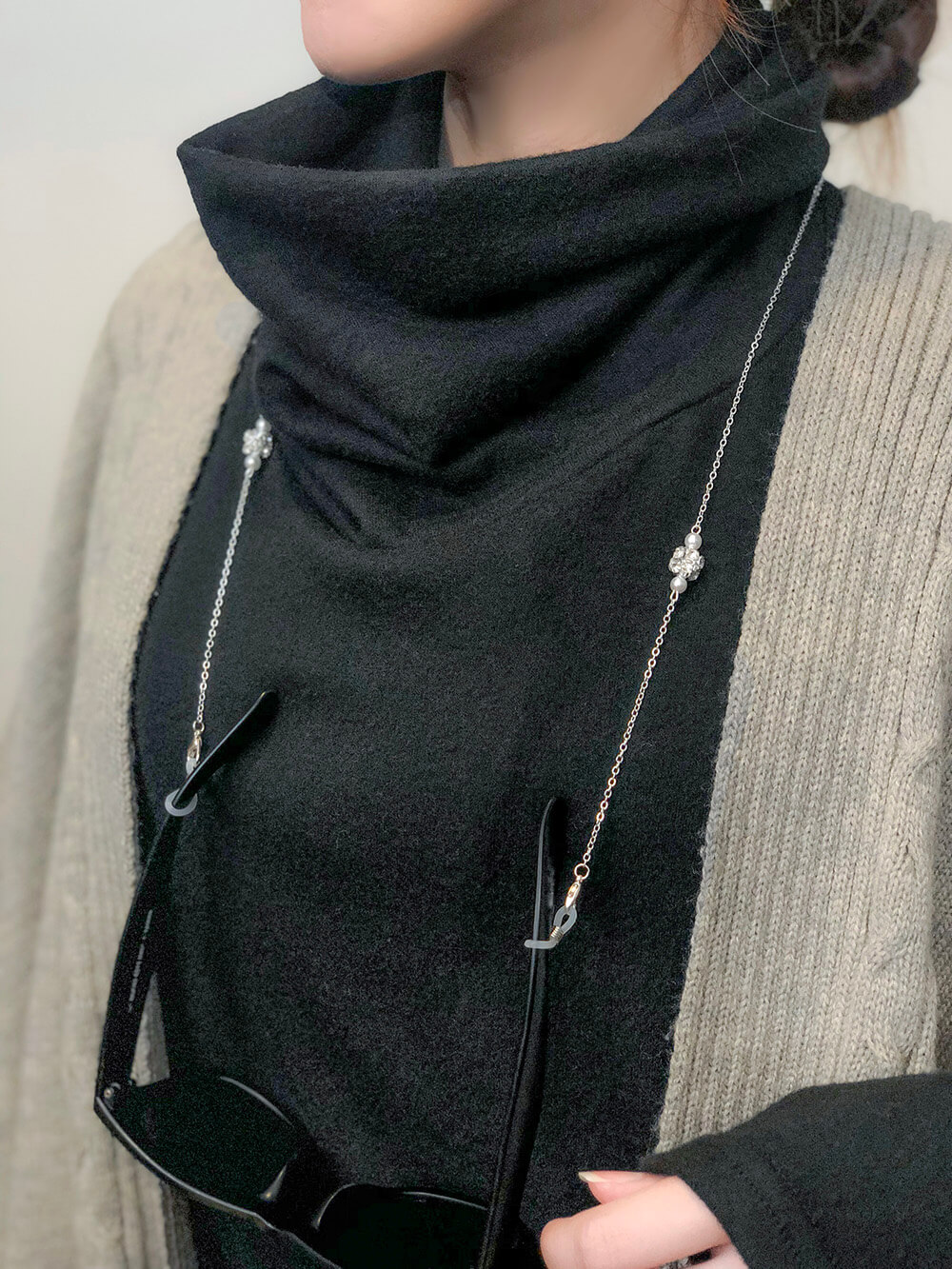 精緻燈籠設計典雅口罩鍊,鍊子,飾品,口罩鍊,眼鏡鍊,冬天