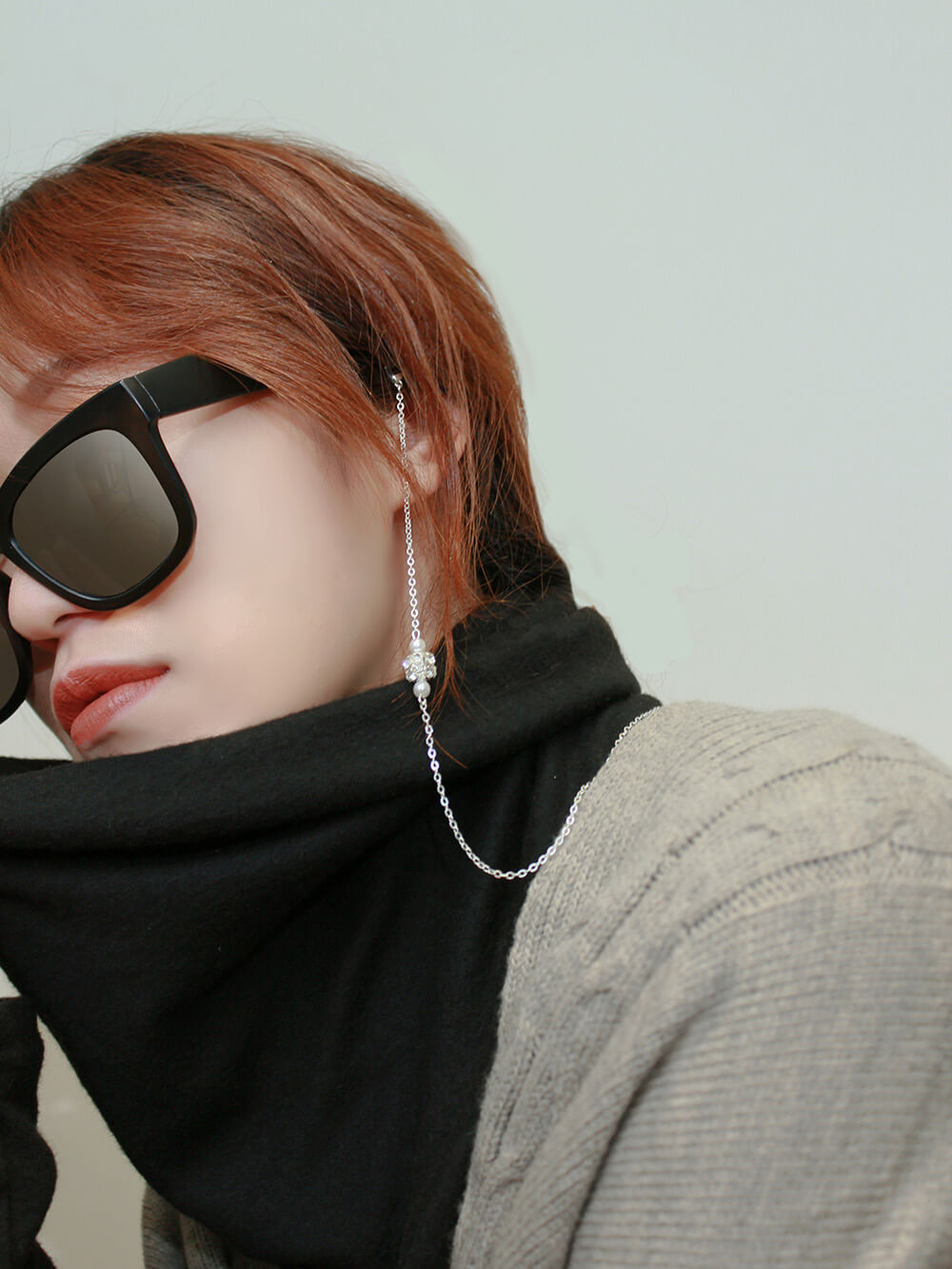 精緻燈籠設計典雅口罩鍊,鍊子,飾品,口罩鍊,眼鏡鍊,冬天