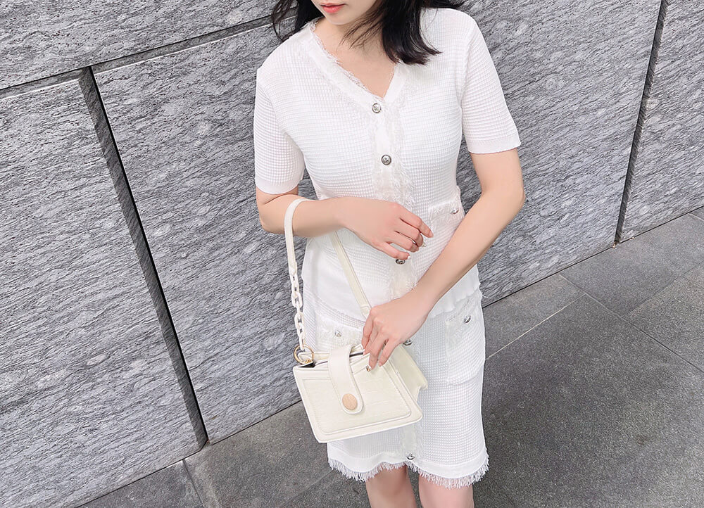 精緻女人小香風優雅套裝,中大尺碼,外套,裙子,套裝,小香風