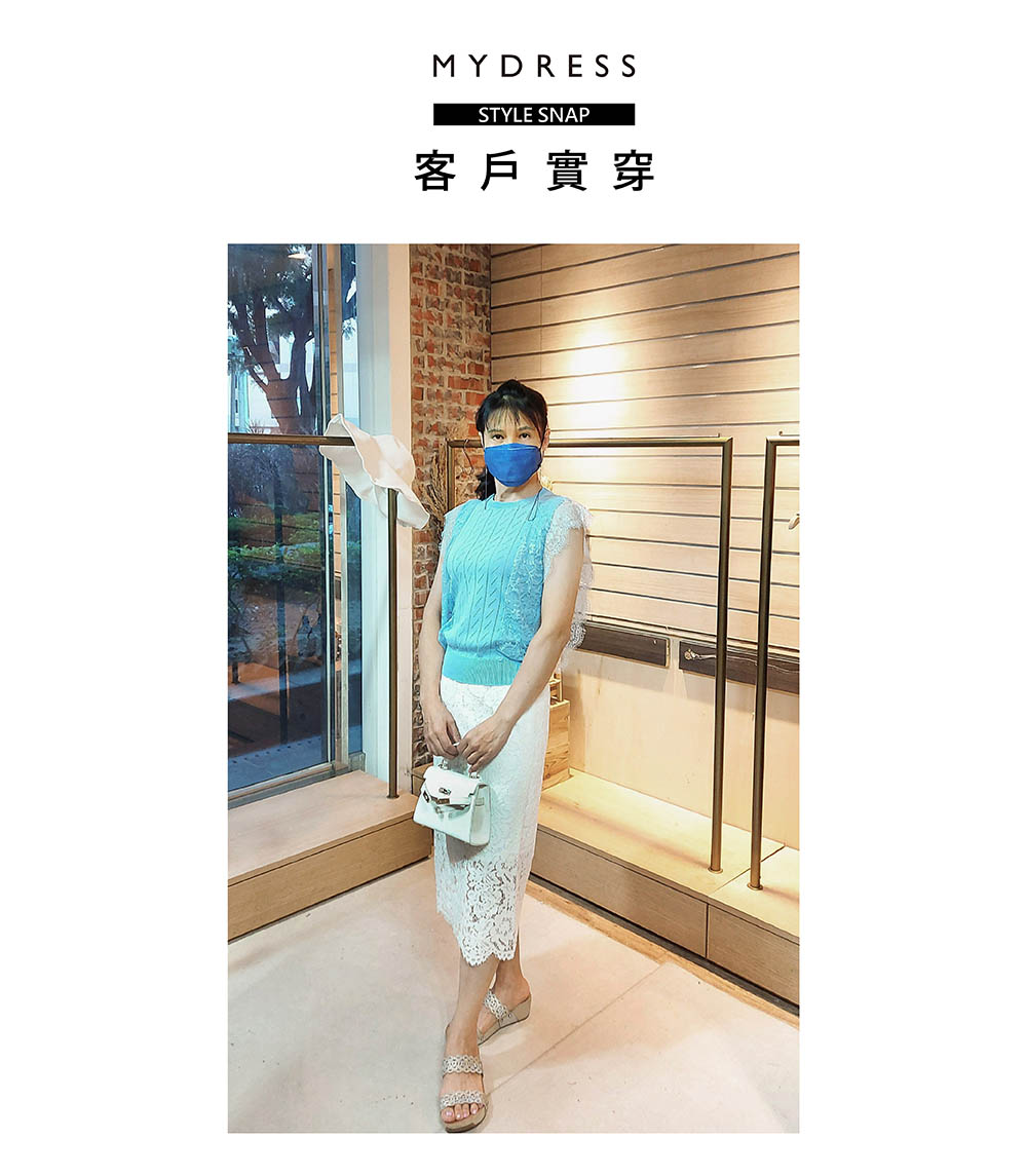 甜美粉嫩蕾絲拼接無袖上衣