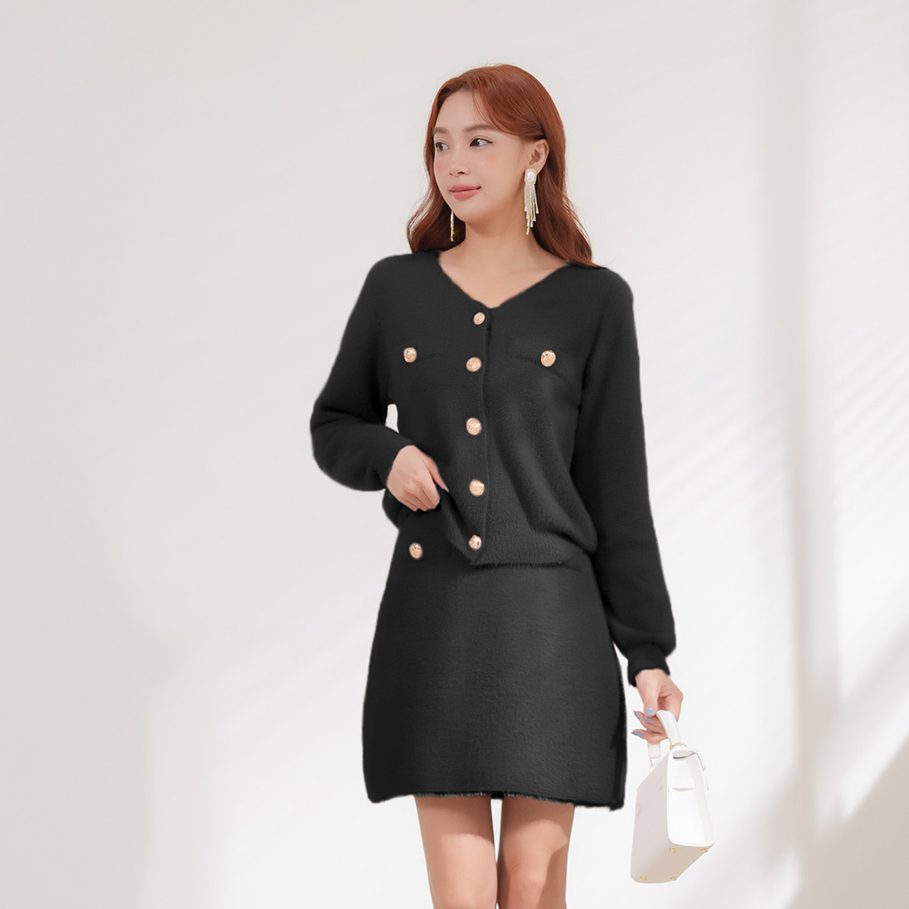 不完美-輕盈甜美針織兩件式套裝