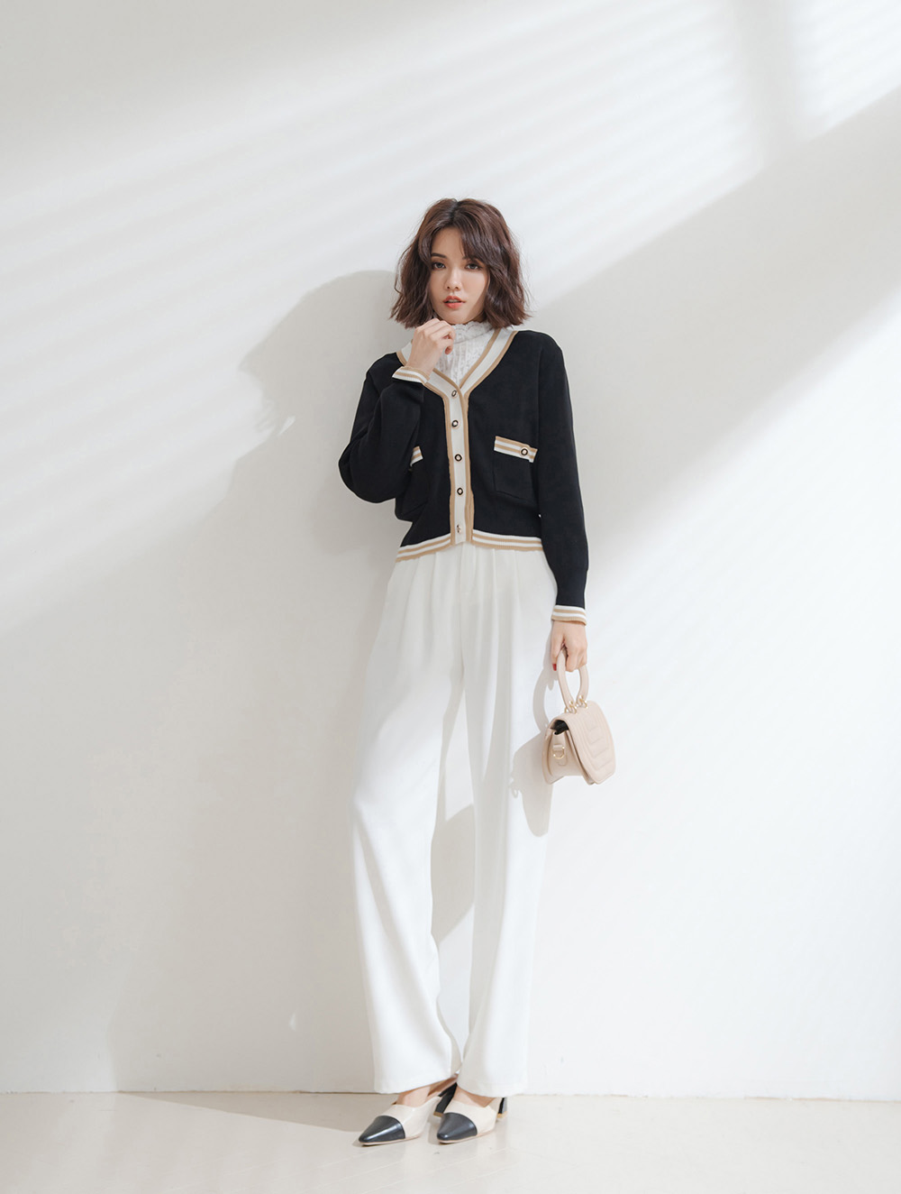 氣質蕾絲小高領加絨上衣,蕾絲,長袖,高領,上身,上衣