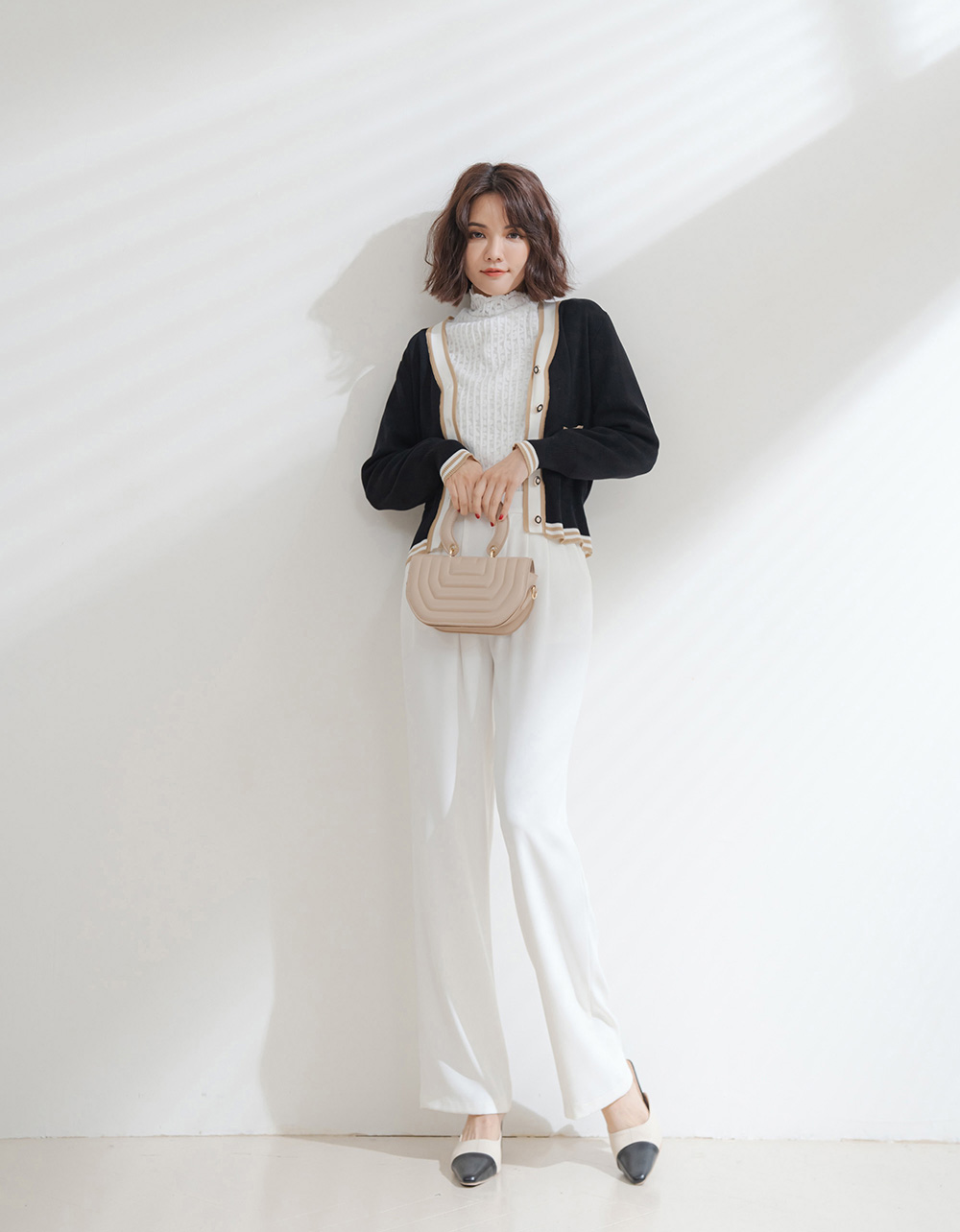 氣質蕾絲小高領加絨上衣,蕾絲,長袖,高領,上身,上衣