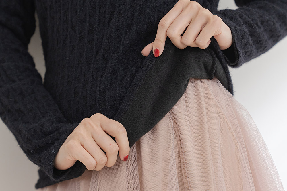 氣質蕾絲小高領加絨上衣,蕾絲,長袖,高領,上身,上衣