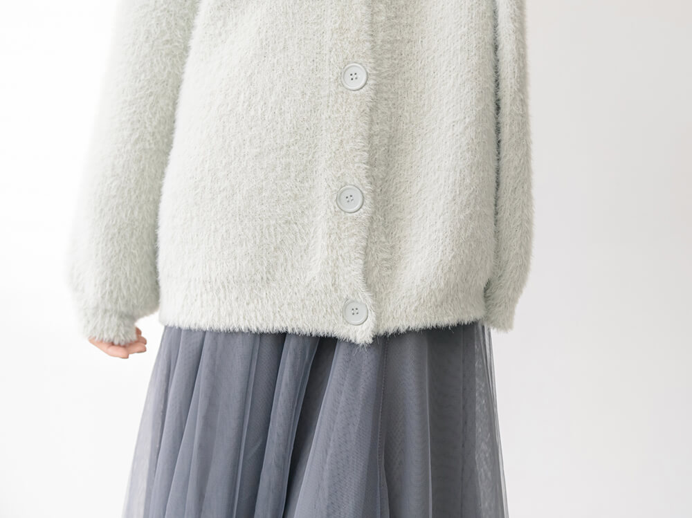 舒適兔毛感寬鬆純色外套