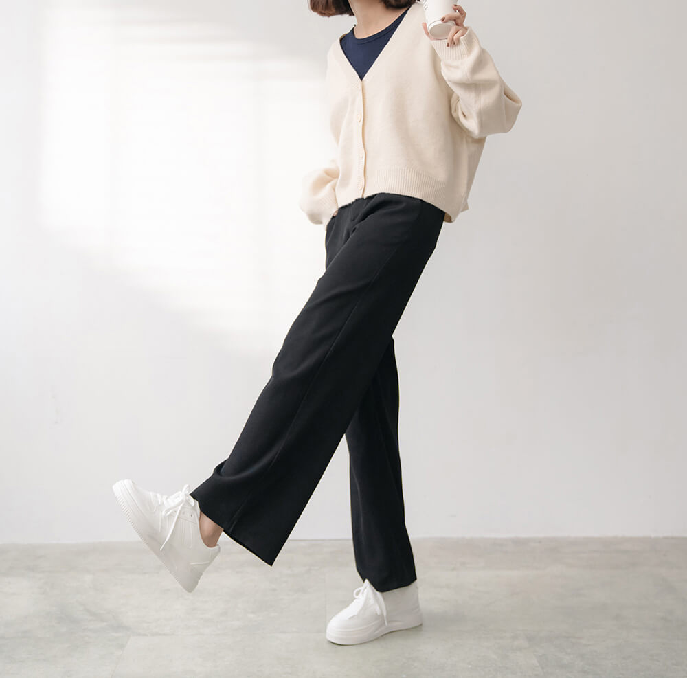 休閒寬鬆短版純色開襟外套