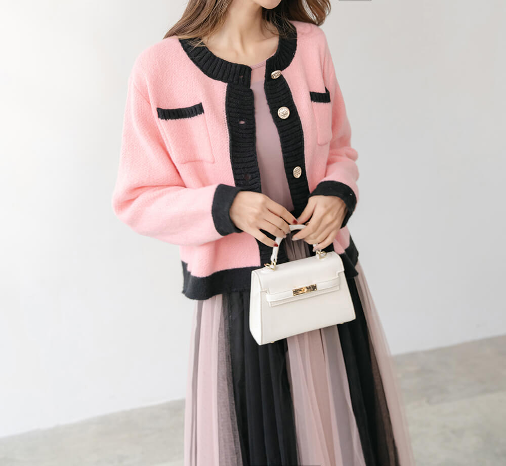 飄逸蝴蝶結鬆緊腰雙色紗裙,穿搭,婚禮,拼色,蝴蝶結,裙子