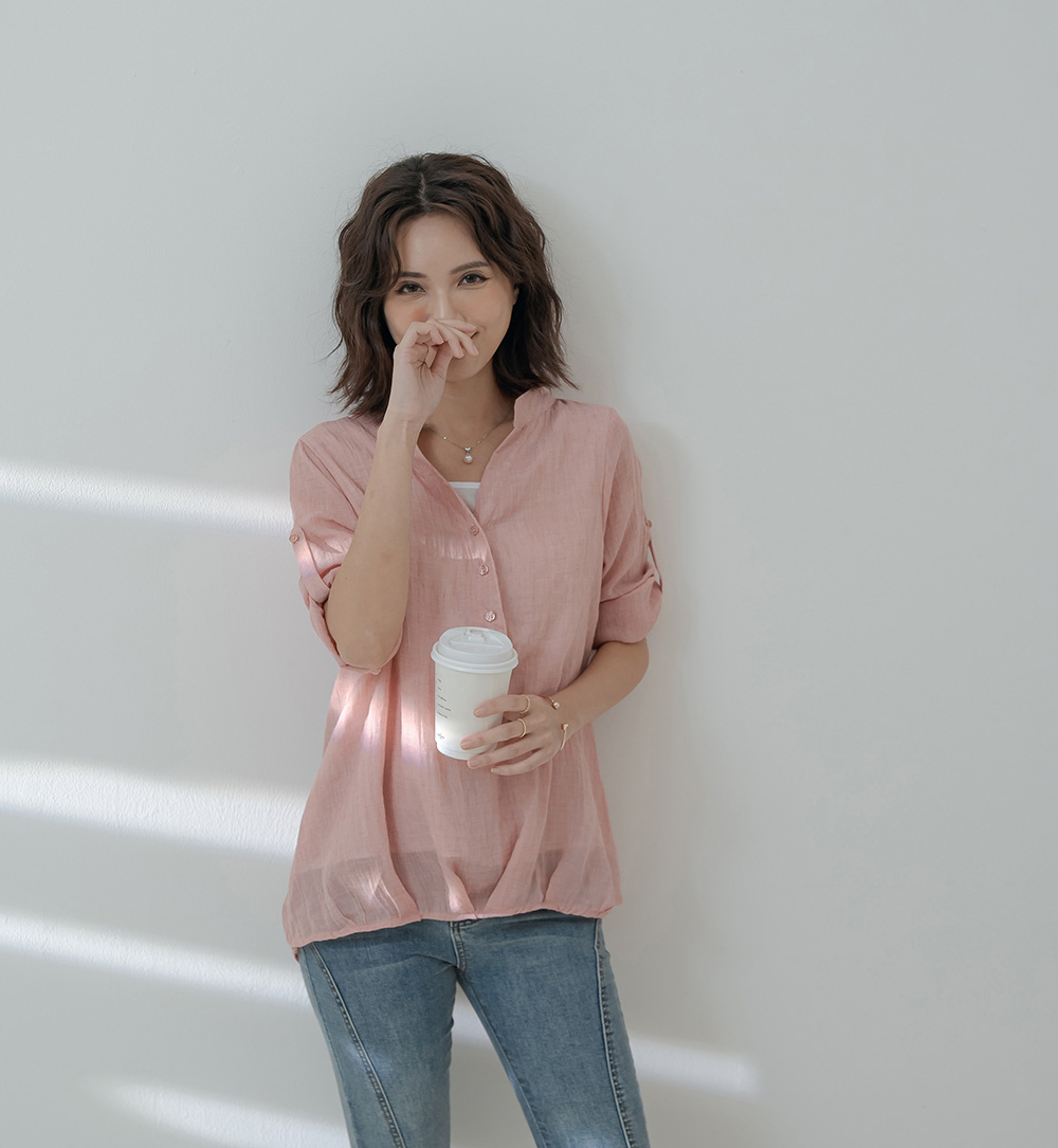 棉麻假兩件寬鬆短袖薄上衣