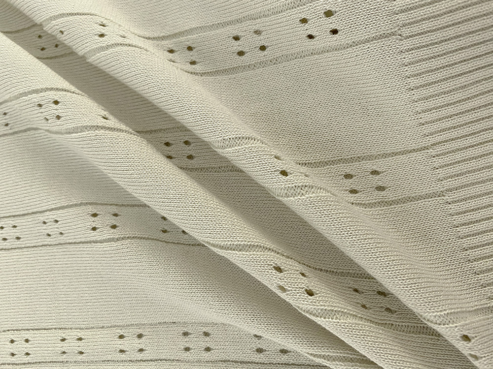 不規則領邊半袖針織上衣