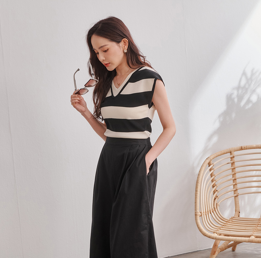 休閒風假兩件連肩袖上衣