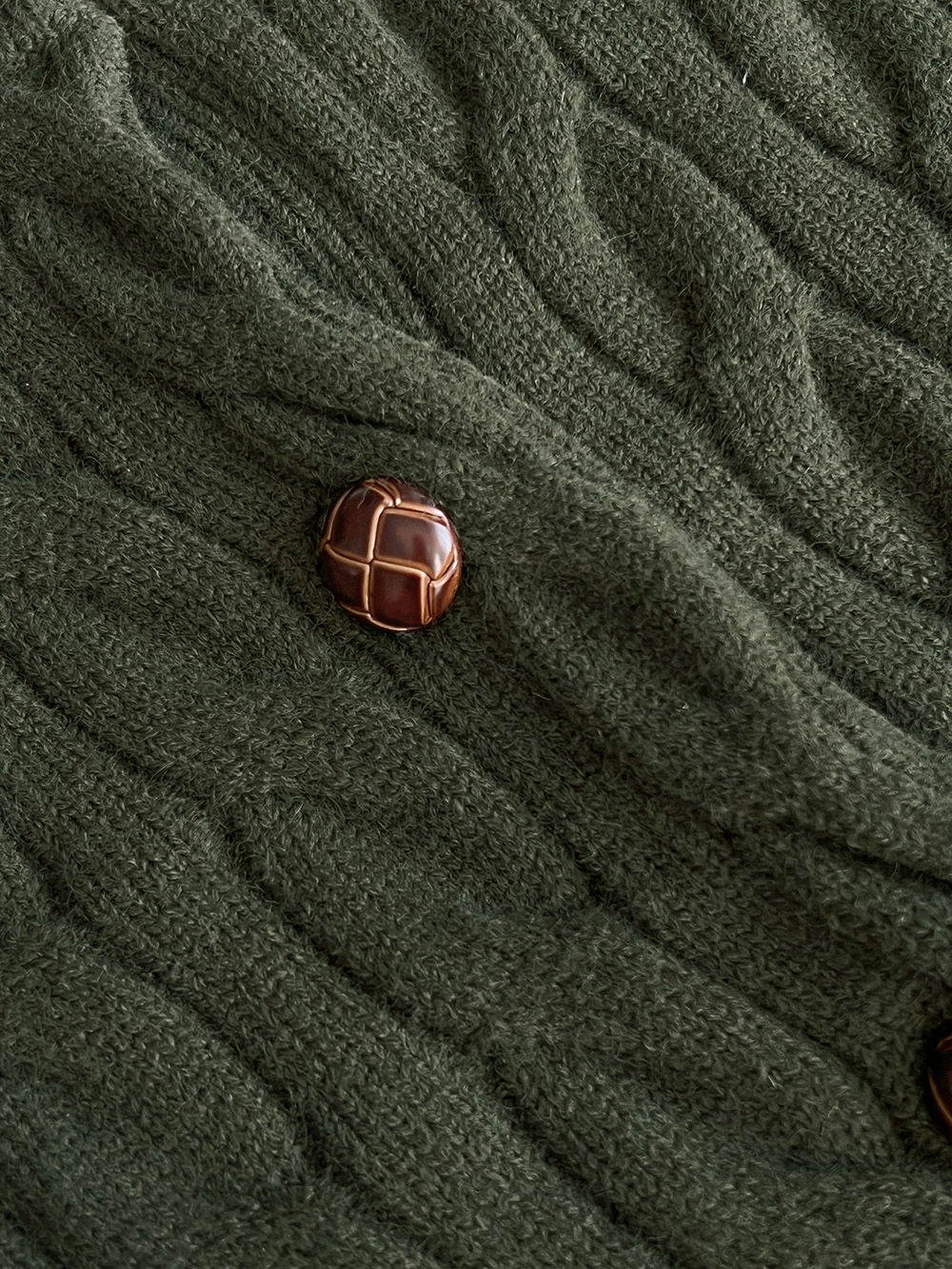 休閒風麻花紋針織外套